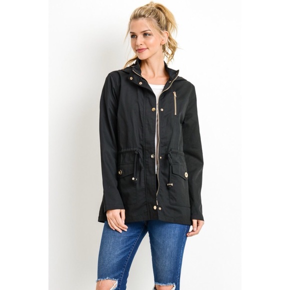 LAST ONE! Hooded Anorack Jacket - Blush - Picture 6 of 6